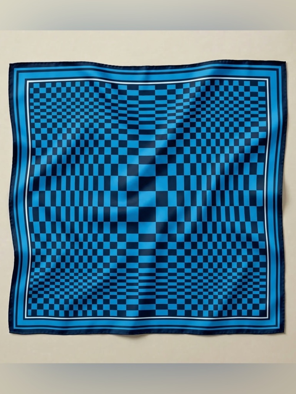 NWT Porsche x Soho House Blue Pasha Scarf Bandana - Satin Silk Material , New